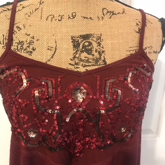 Hollister Red Sequin Tank Top size XS - Picture 5 of 7